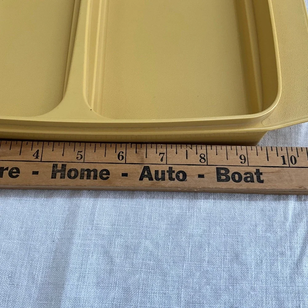 Vintage Tupperware Deviled Egg Carrier 723-2 Harvest Gold 16 Egg Tray with Lid
